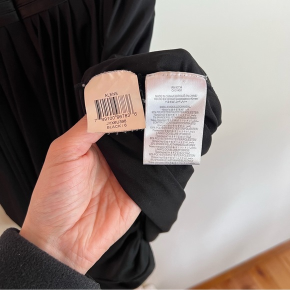 BCBGMAXAZRIA MARTA BLACK ALENE CORSET STYLE COCKTAIL DRESS JYX6U398 SIZE 6 - Picture 5 of 6